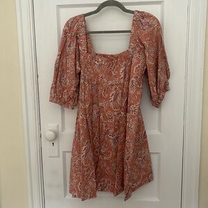 Mustard Seed Size Small patterned tiered dress.